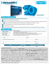 SiriusXM 2012 $50 Rebate SiriusXM 2012 $50 Rebate