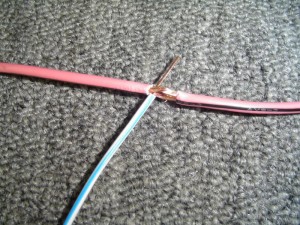 Insert new wire into original