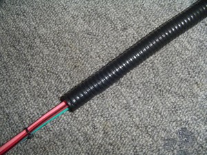 Cover with split loom to protect