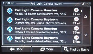 All Red Light Cameras are listed