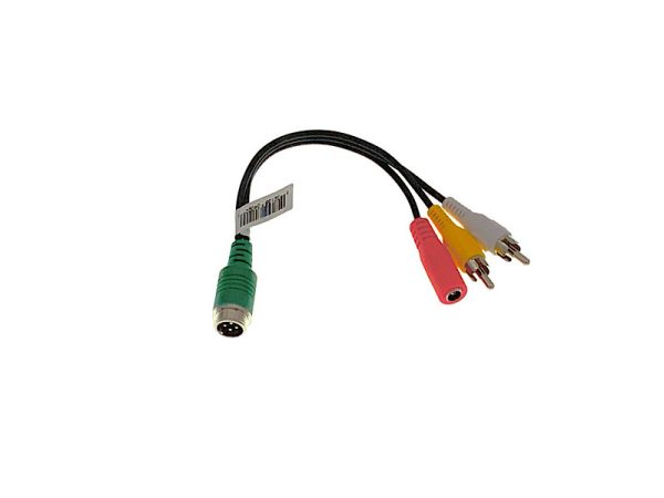 4 Pin HD Male to RCA & DC Power Adapter