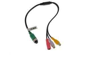 4 Pin HD Female to RCA & DC Power Adapter